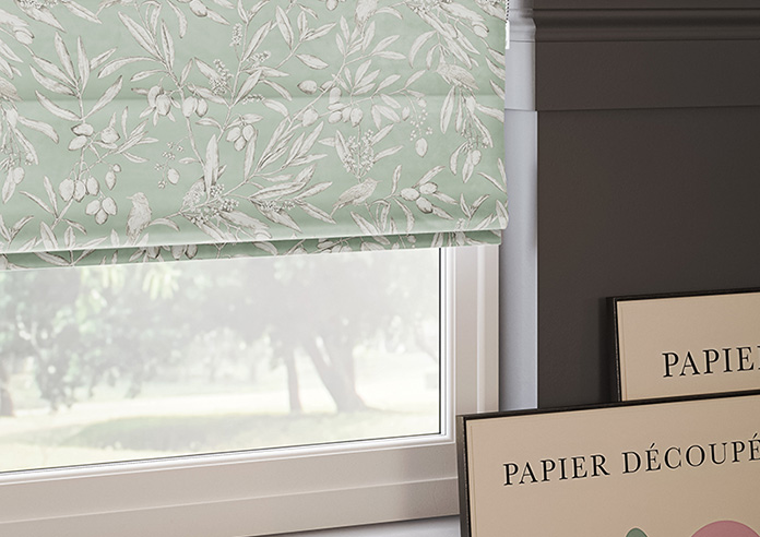 Aviary Velvet, Eucalyptus - Roman Blind - Image 5